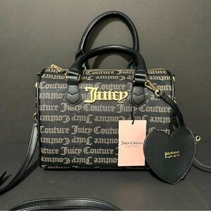 Juicy Couture Black and Gold Handbag